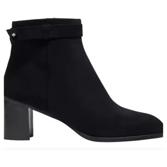 Kate Spade Madelaine Strap Bootie In Black Suede As 5.5 New - Picture 1 of 11